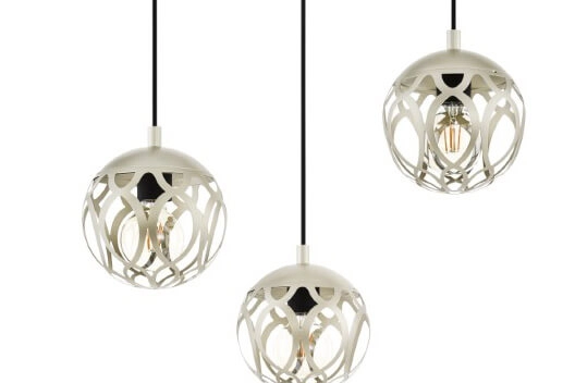 Pendelleuchte Mirtazza 3 Lichtschwarz mit Sahne Eglo 9002759990732