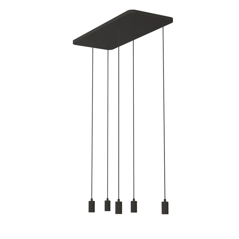 Schwarze Pendellampe Madox 5-Licht