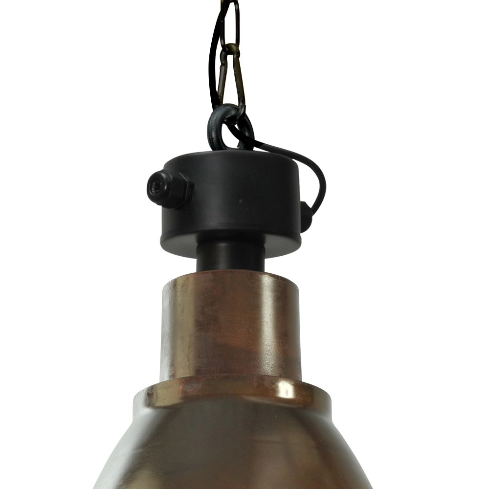 Esszimmerlampe Industria 2x27 braun mit schwarzem 2-Licht Masterlight 8718121231488