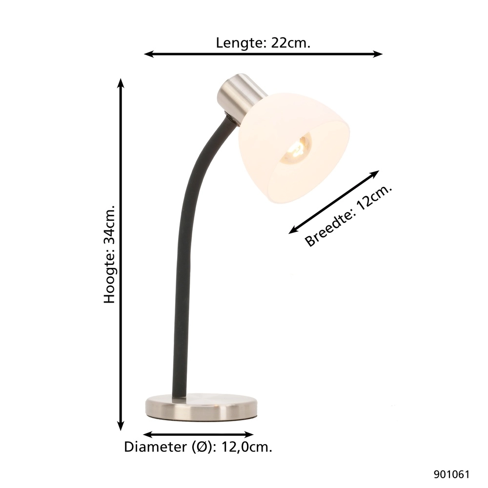 Elegante Schreibtischlampe Macere Edelstahl Eglo 9008606304325