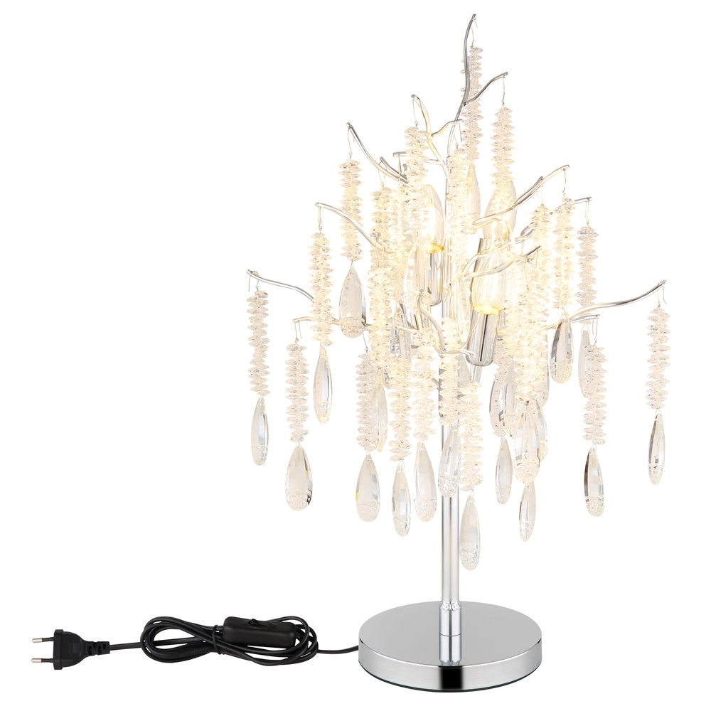 Tischlampe Kinga Silbergrau Globo 9007371579006