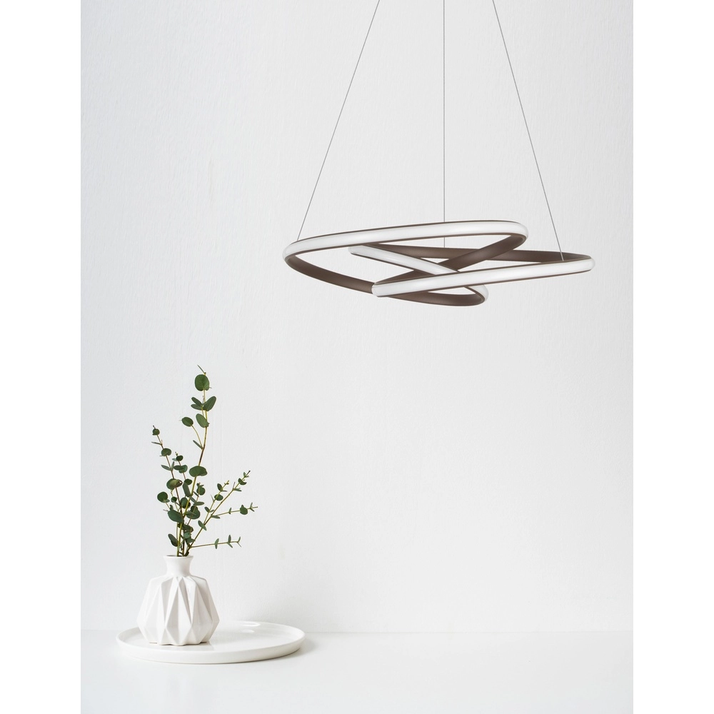 Design-Pendelleuchte Menton kaffeebraun