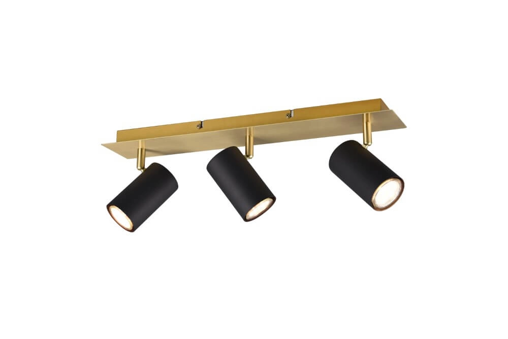 Aufbaustrahler Marley schwarz mit gold