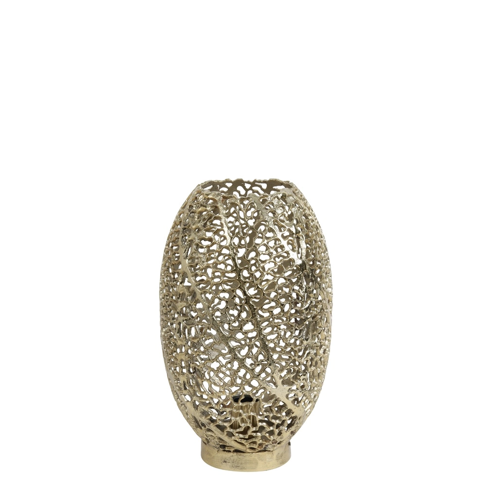 Design-Tischlampe Sinula Ø 24cm – Messingmatt