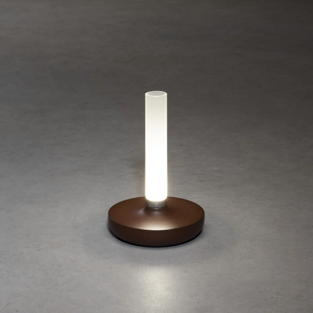 Wiederaufladbare Tischlampe Biarritz rostbraun KonstSmide 7318308279732