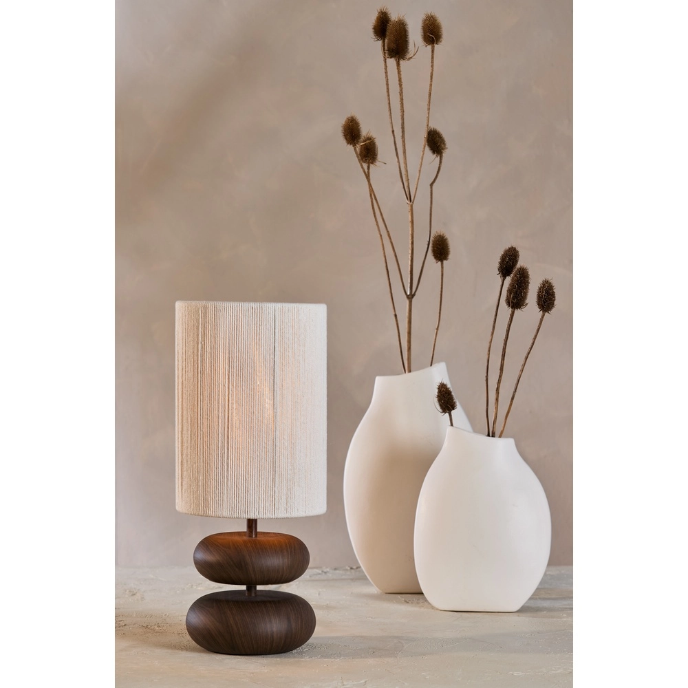 Tischlampe Danialo 50,5 cm – dunkles Holz Light & Living 8717807815202