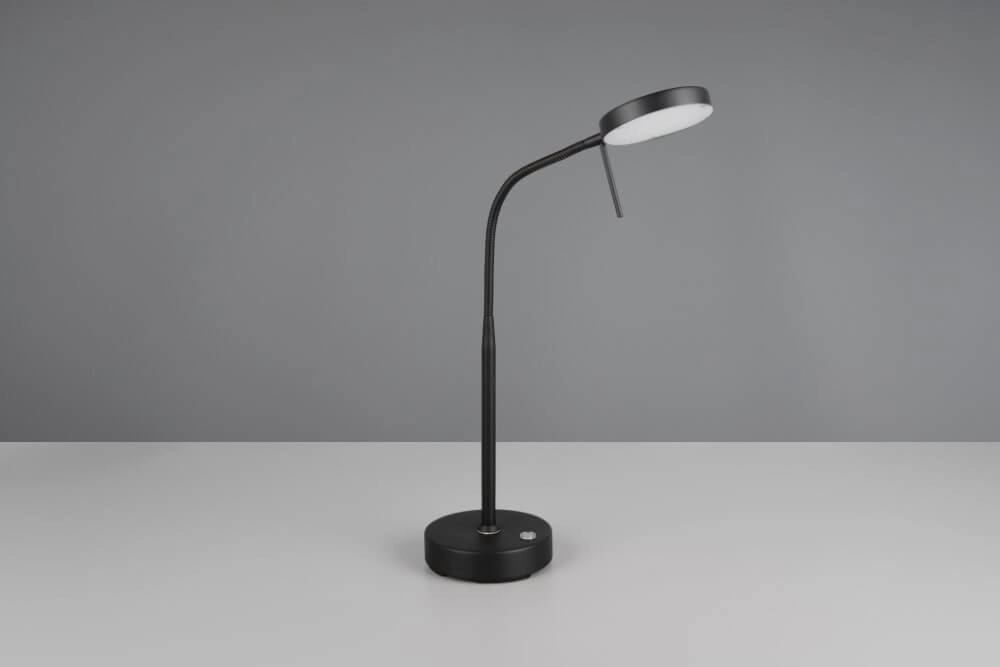 Schwarze Schreibtischlampe Moreno wiederaufladbar Trio 4017807617993