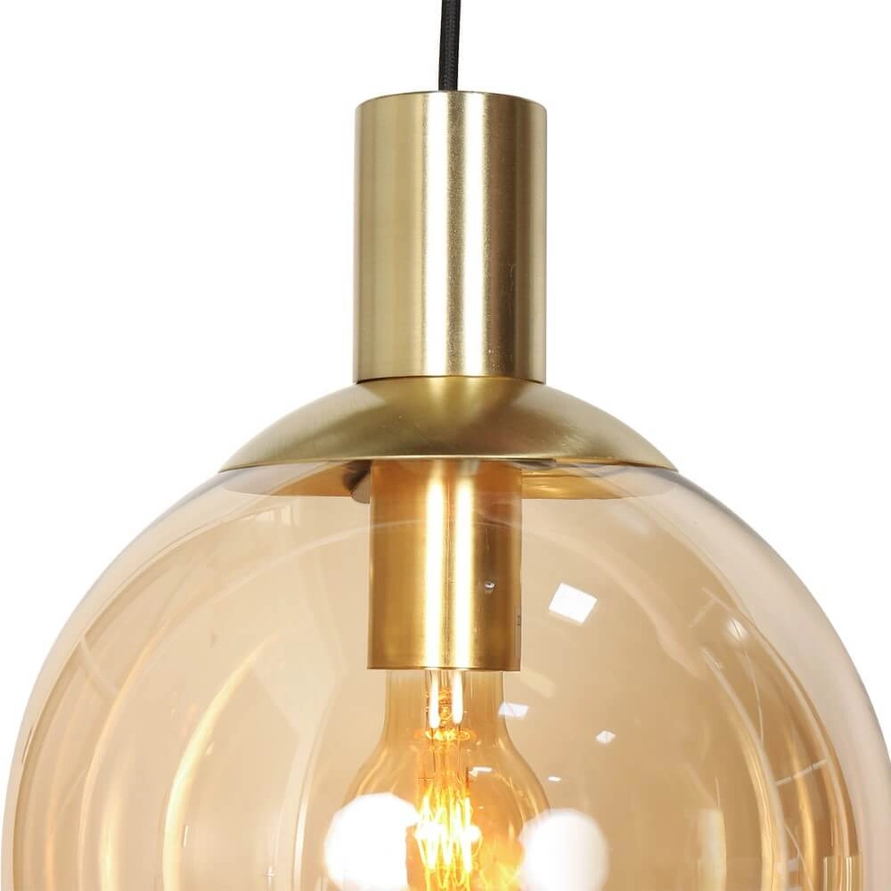 Vide-Hängelampe Bollique Gold mit bernsteinfarbenem Glas Steinhauer 8712746173000
