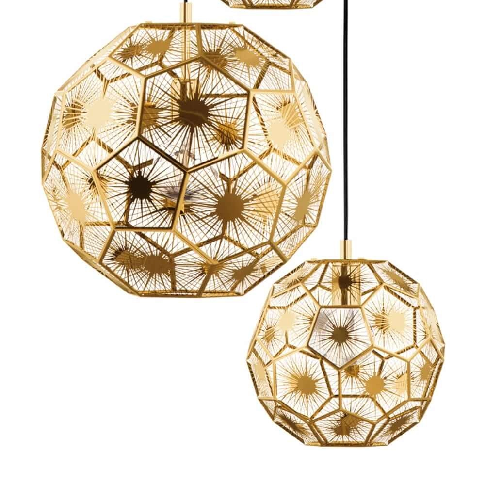 Goldene Hängelampe Skoura Dachgeschoss – 3-flammig Stars of Light 9002759397586