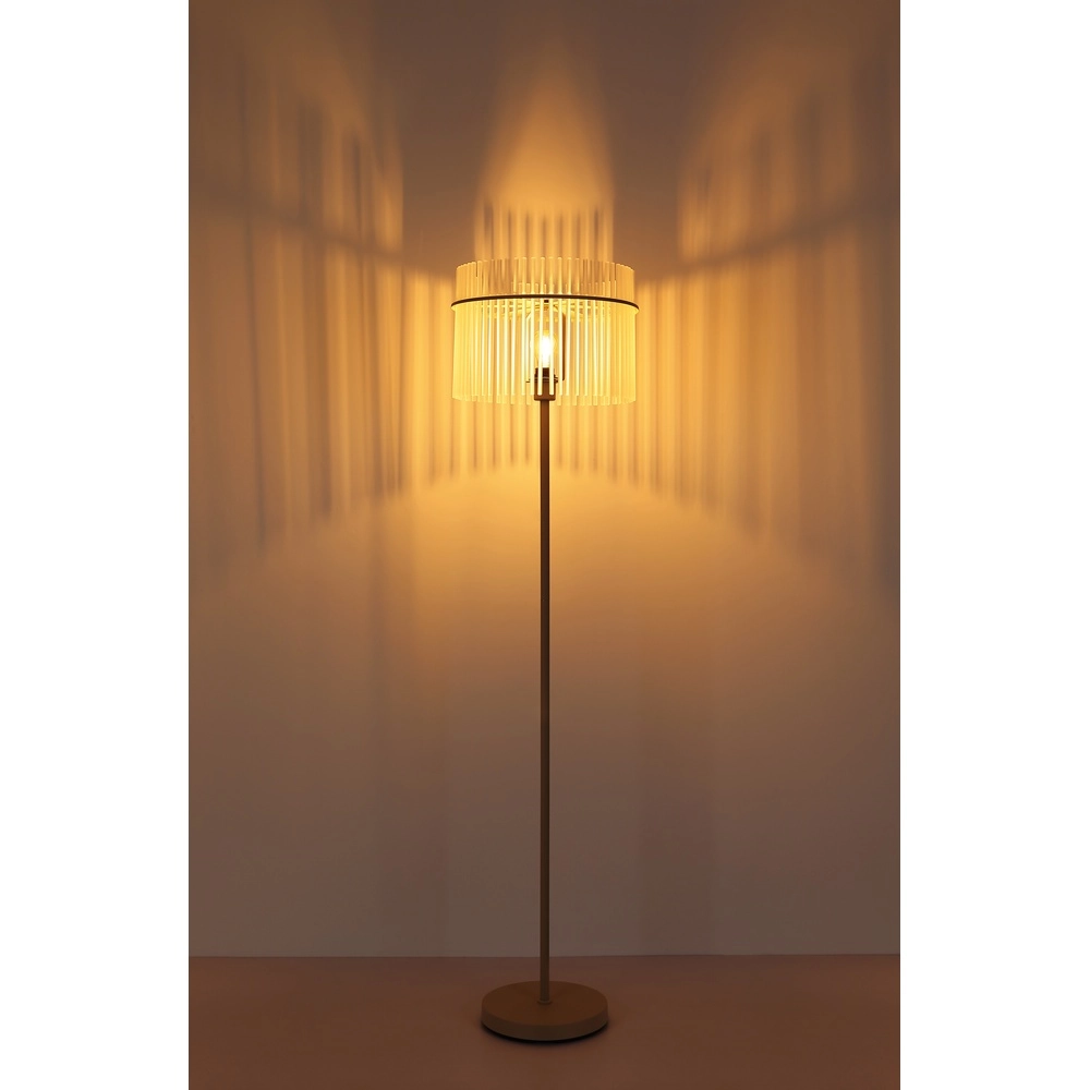 Stehlampe Gorley sandbraun mit Glas Ø 38cm Globo 9007371575701