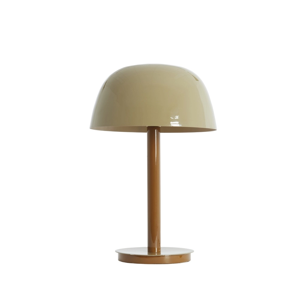 Schreibtischlampe Marivet Glanzsand und Braun – Ø 30 cm Light & Living 8717807816247
