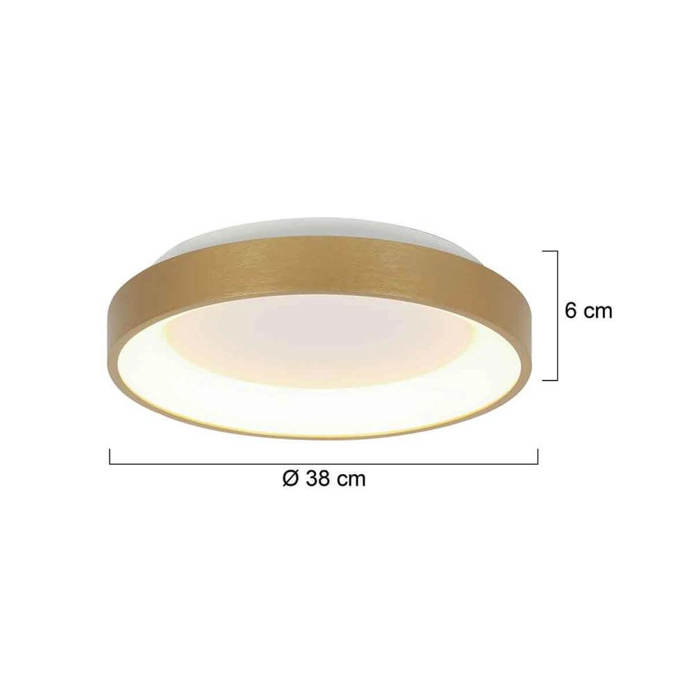 Deckenlampe Ringlede Design gold Ø 38cm Steinhauer 8712746171945