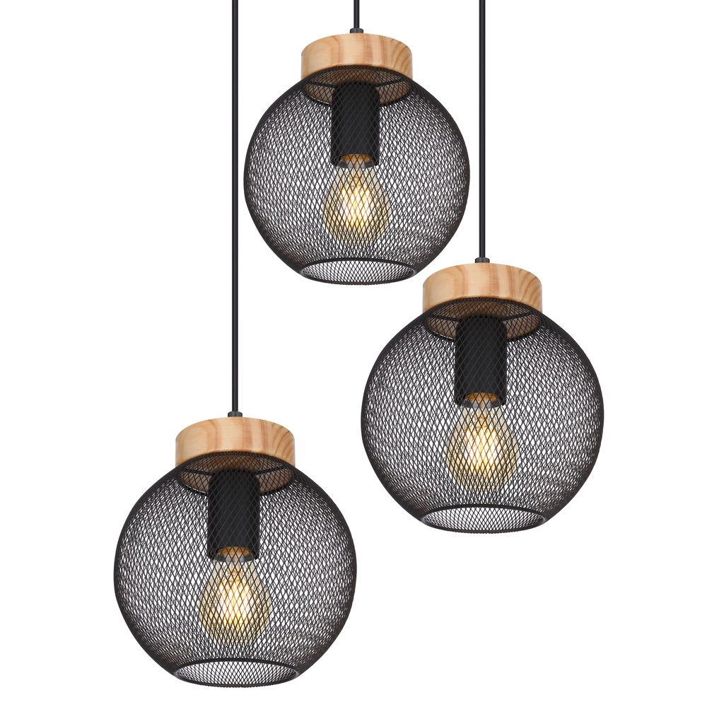 Schwarze Pendellampe Pablo Mesh Globo 9007371417551
