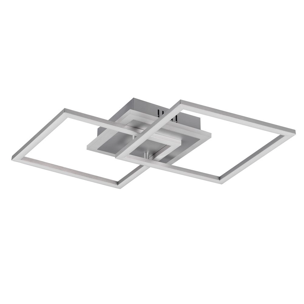 Quadratische Deckenleuchte Venida 57cm grau