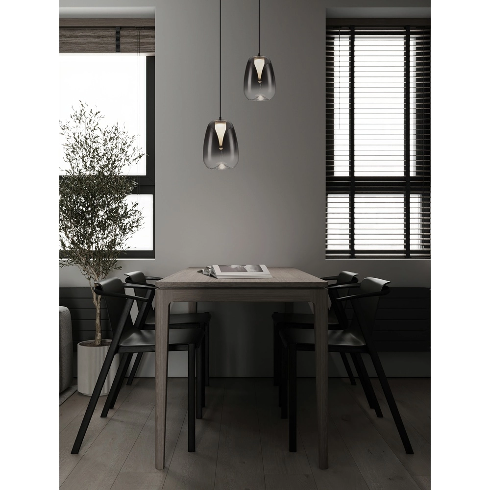 Design-Pendelleuchte Oblo 1-flammiges Rauchglas Lyora 5212017474100