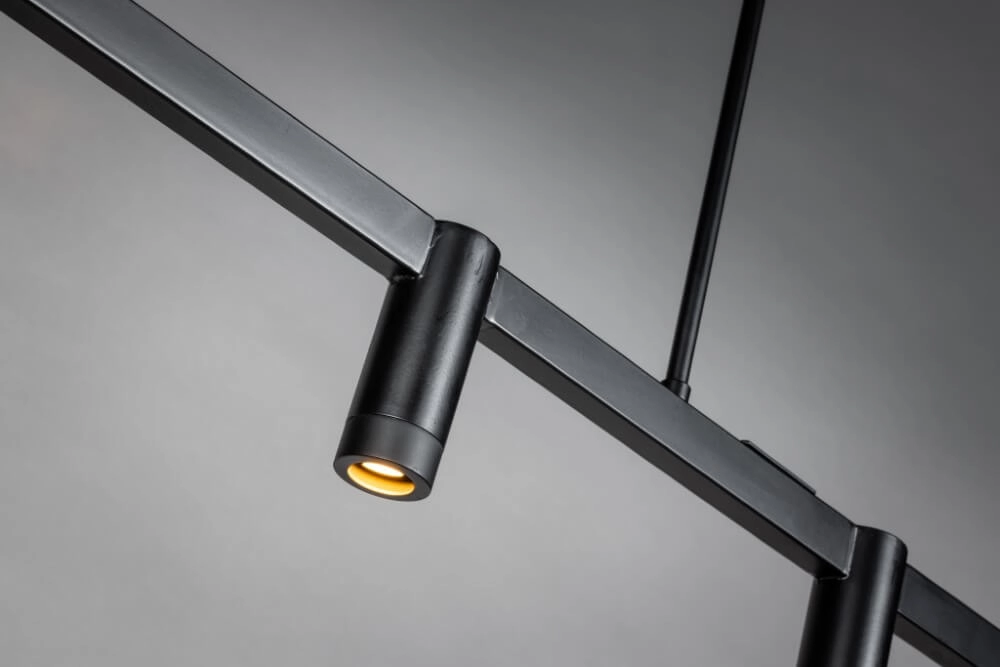 Schlanke Esstischlampe Miller 4-Licht-Schwarz ETH 8720195303077