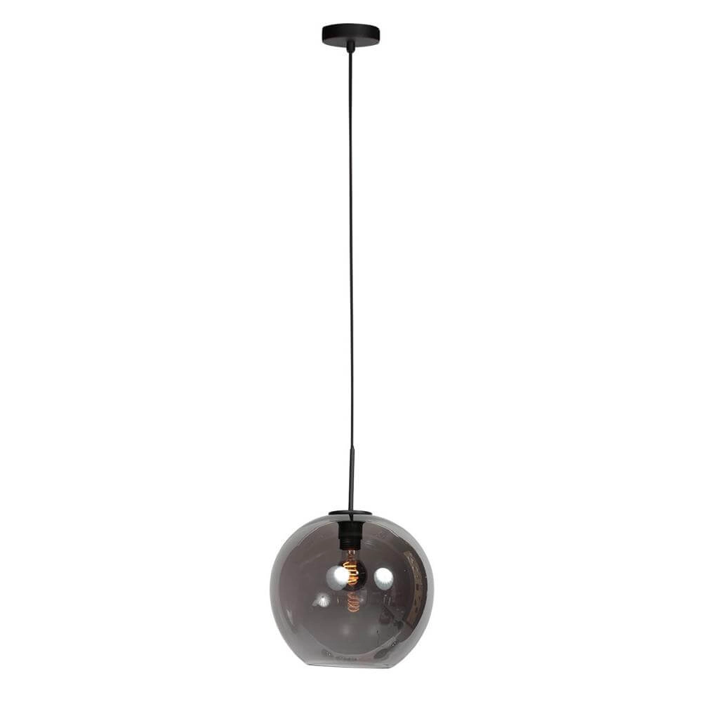 Pendelleuchte HaloSwap mit 1 Kugel Rauchglas Ø 30cm