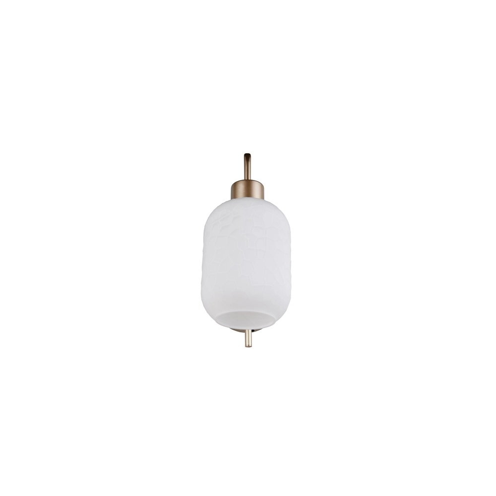 Wandlampe Emelie Gold mit weißem Glas Trio 4017807724349