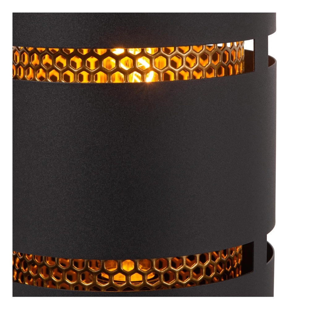 Tischlampe Rosas Schwarz mit Gold Lucide 5411212211842