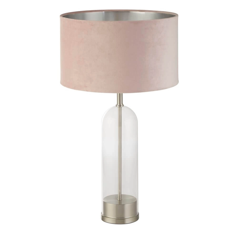 Tischlampe Oxford mit rosa Kapuze