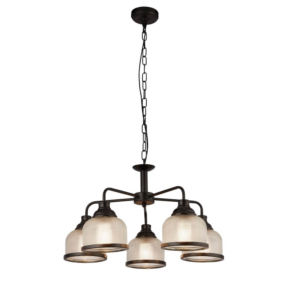 Hängelampe mit 5 Leuchten Highworth Schwarz Searchlight 5053423206295