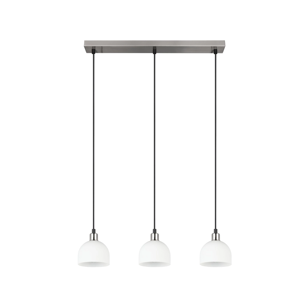 Nickel Pendelleuchte Molly 3-flammiges Weißglas Trio 4017807618099
