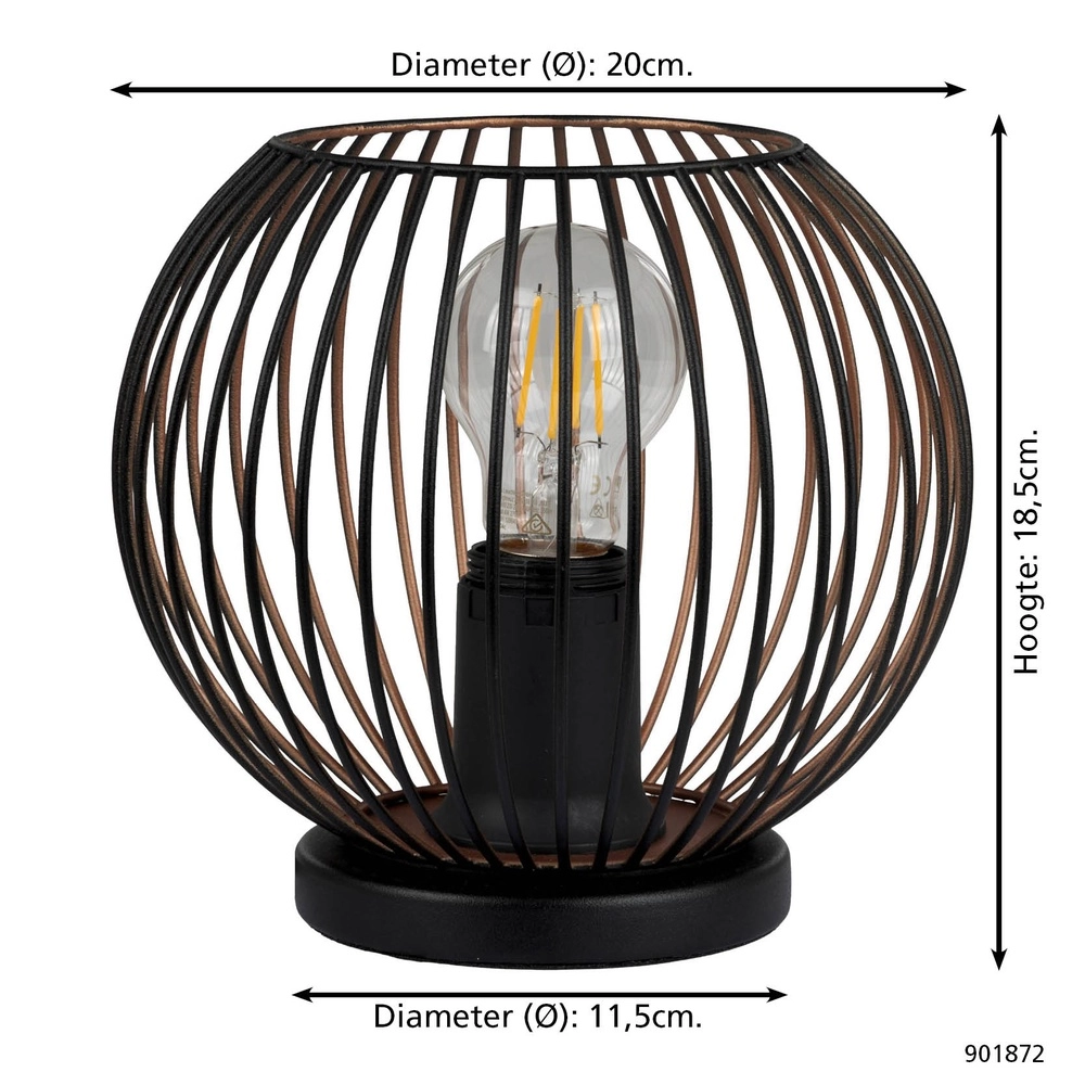 Tischlampe Almanzora Kupfer Bronze Eglo 9008606360352