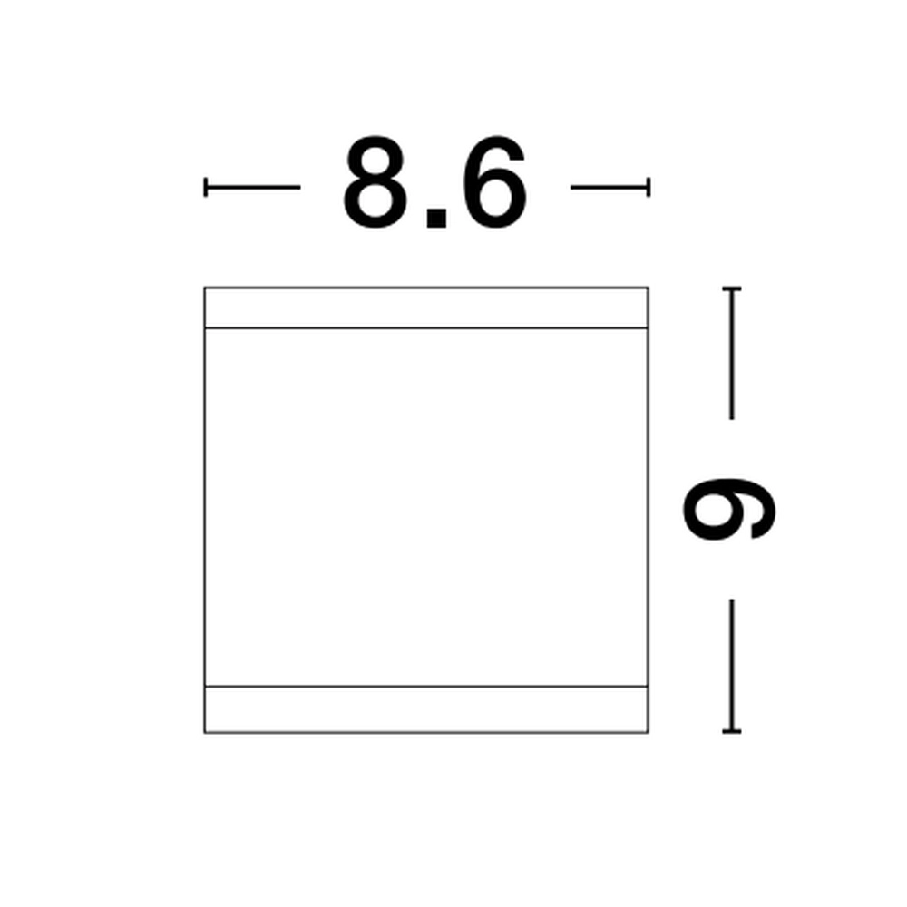 Quadratischer Strahler Cerise anthrazit Lyora 5212017415127