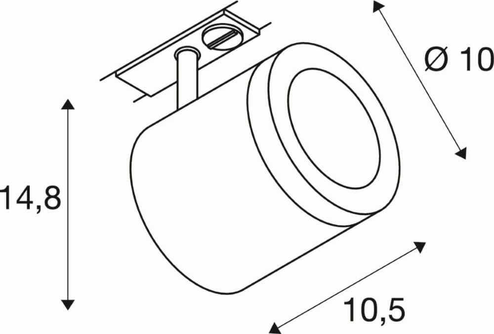 LED-Schienenstrahler Enola 1-phasig - weiß - 3000K SLV 4024163137447