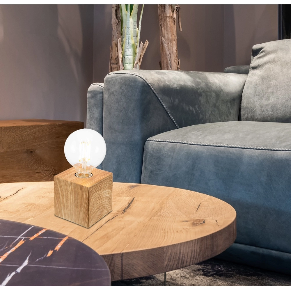 Holztischlampe Leonie Quadrat Globo 4048194041856