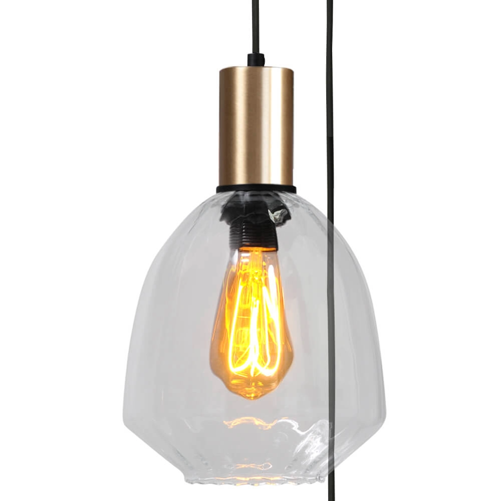3-flammige Loft-Hängelampe - Gold - Porto mit Nicolette-Brille Masterlight 8718121270944