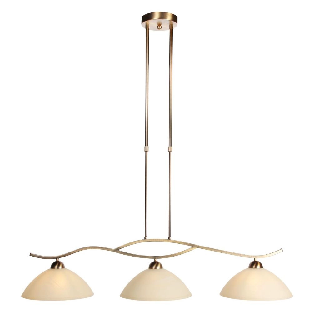 Klassische Pendellampe Anthea 3-Licht Bronze