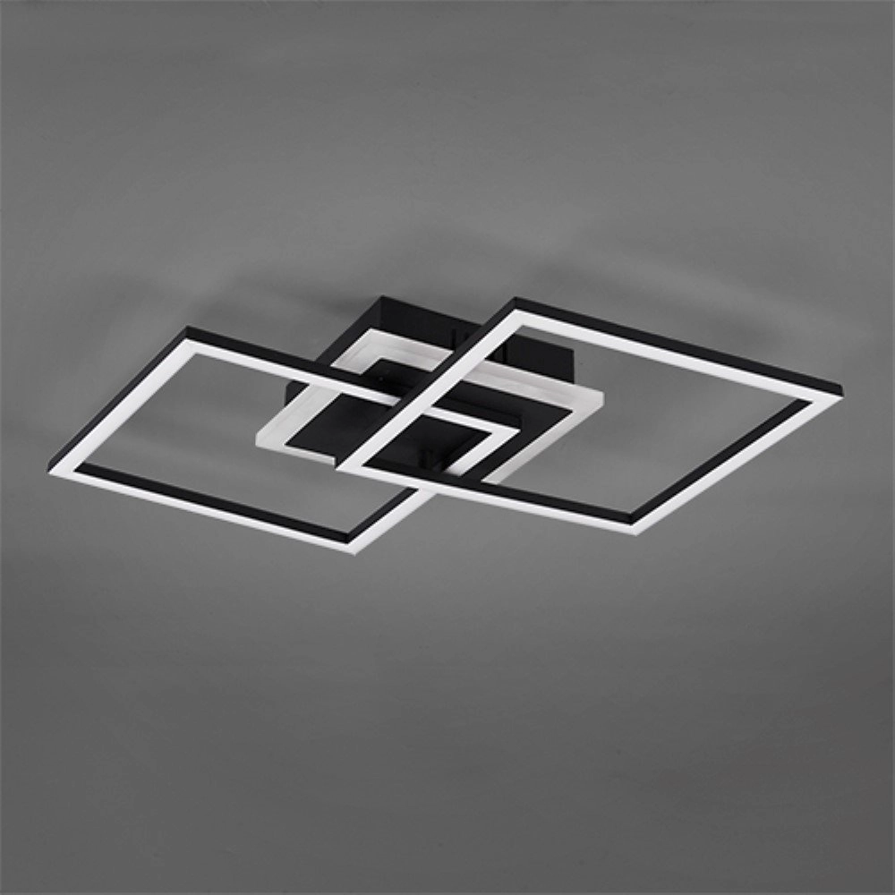 Quadratische Deckenleuchte Venida 57cm schwarz Trio 4017807445084