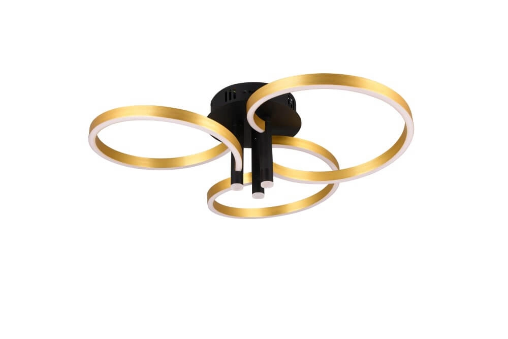 Geschwungene LED-Deckenleuchte Caruso Gold - Ø 65,5 cm Trio 4017807612967