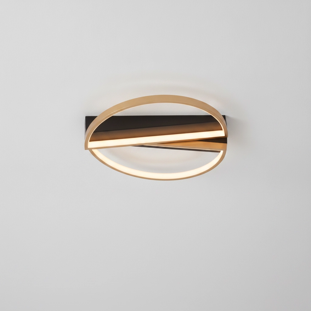 Design-Deckenleuchte Elize schwarz mit gold Ø 43,2cm