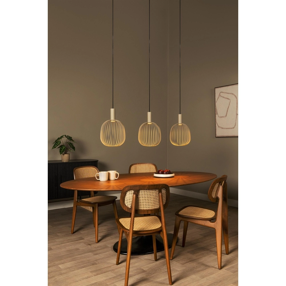 3-Licht Pendellampe Esterel sandbrauner Mini GU10 Lucide 5411212212337