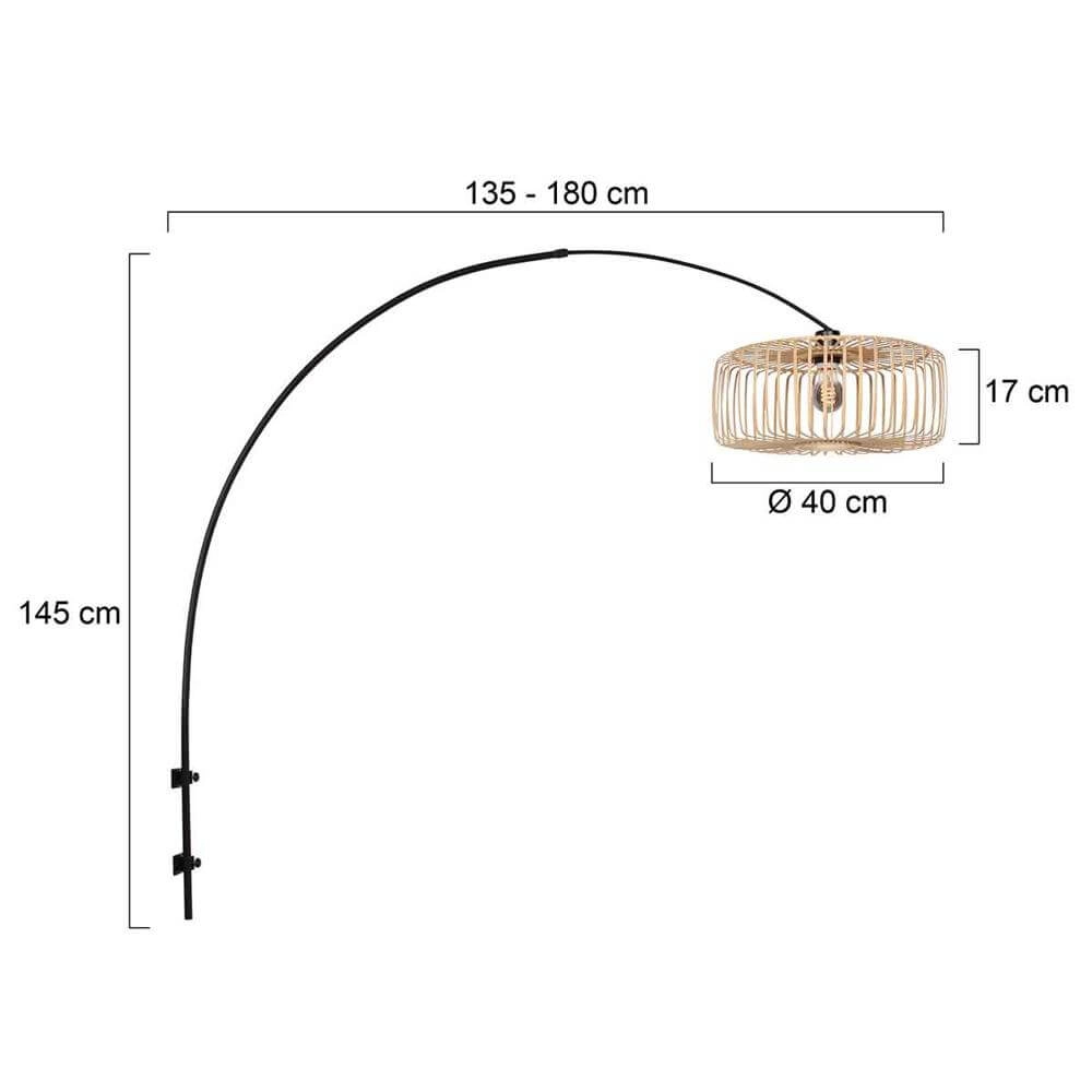 Schwarze Wandleuchte Sparkled Light Bambus Steinhauer 8712746176834