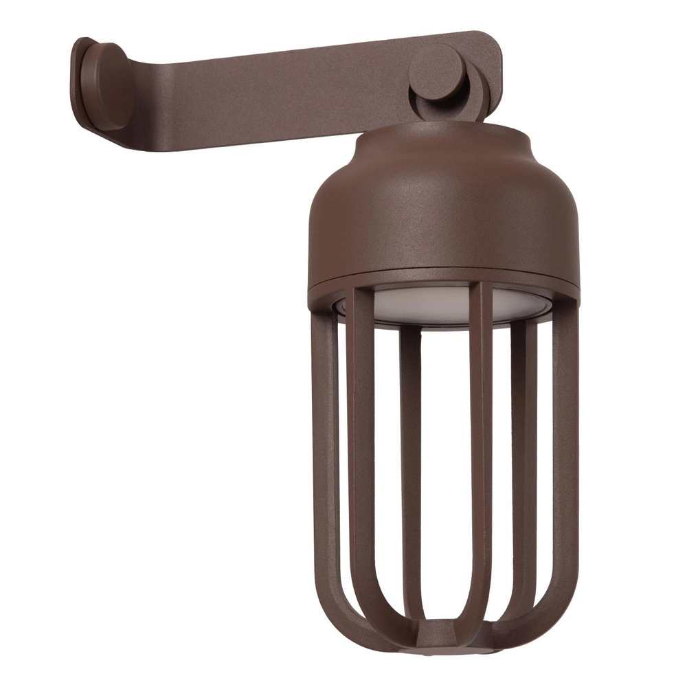 Wiederaufladbare Wandlampe Wells Rostbraun