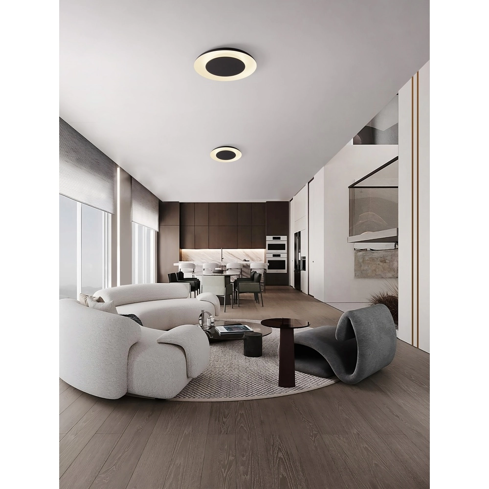 Design-Deckenleuchte Epos Ø 60cm schwarz mit weiß Lyora 5212017463197