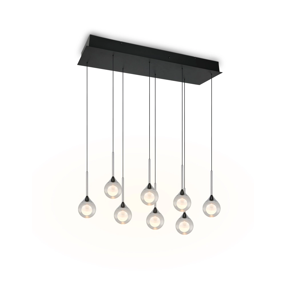 Moderne Pendellampe Calista 8-Licht Chrom