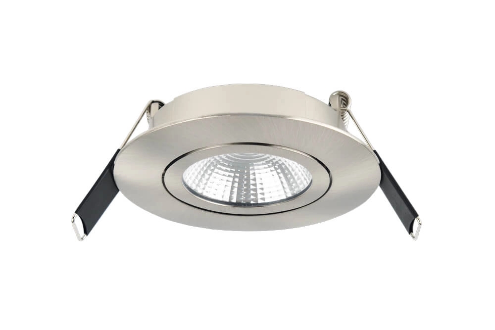 Flacher Einbaustrahler Lux Slim 3000K – Edelstahl Lyora 5055788250043