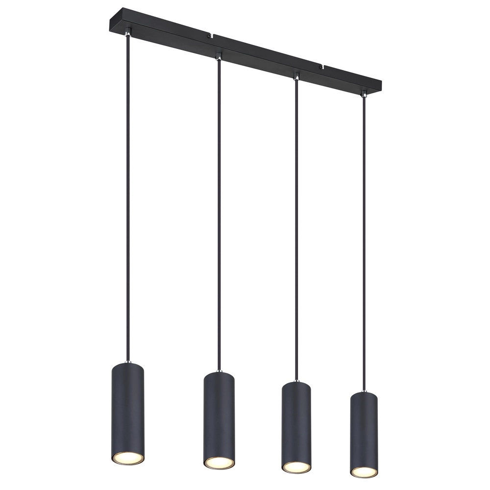 Pendellampe Robby 4-Licht Schwarz