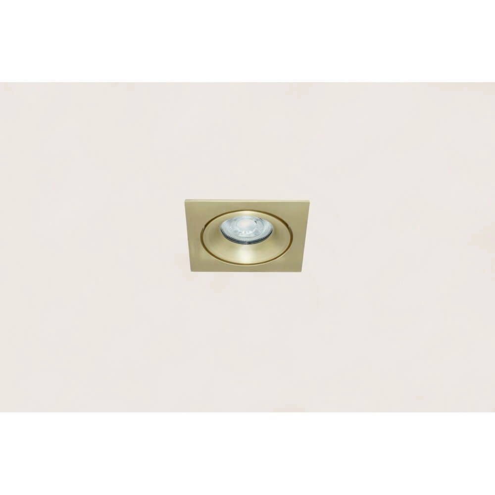 Quadratischer Einbaustrahler Alice mattes Gold Artdelight 8720701100404