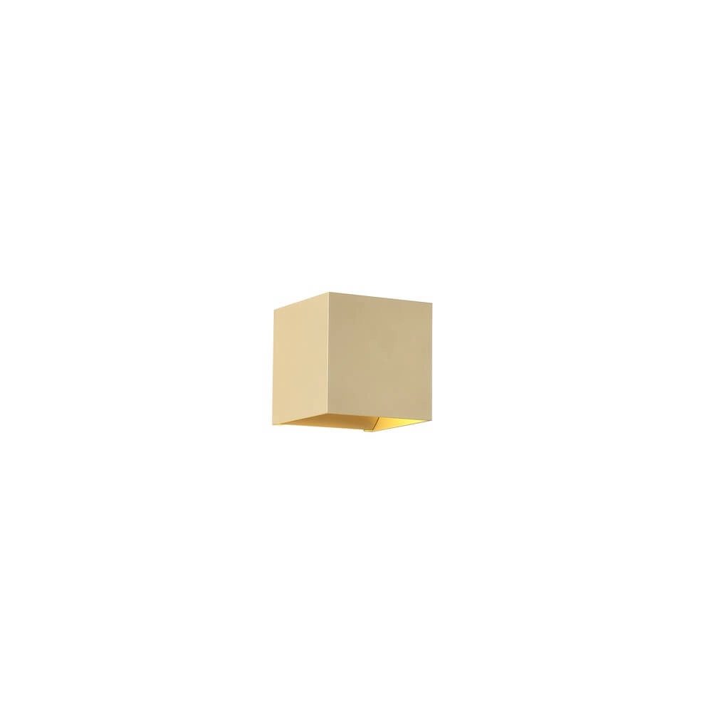 Quadratische Wandleuchte Sifor Gold gebürstet Lyora 5053423285054