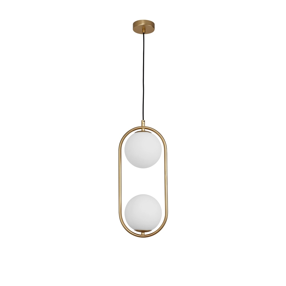 Design-Pendelleuchte Obitar Doppelt oval gold Lyora 5212017427694