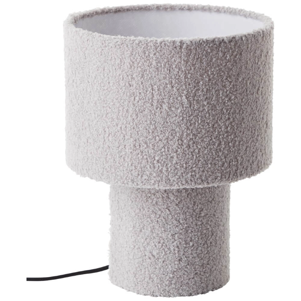 Graue Tischlampe Teddy Ø 23cm Brilliant 4004353447228
