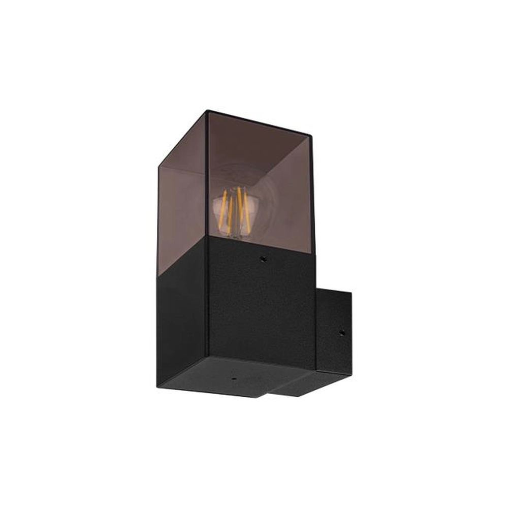 Moderne Wandlampe Denver Schwarz mit Rauchglas Lyora 5904703019640