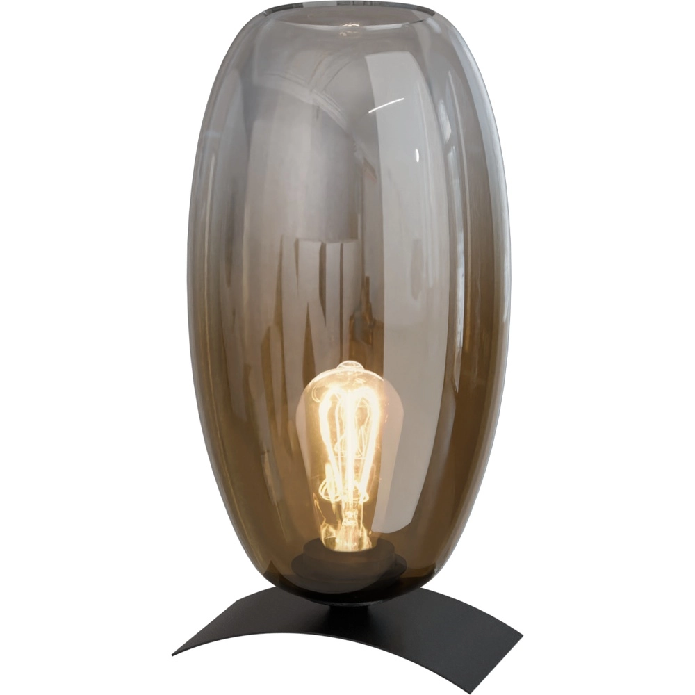Tischlampe Olive Ø18,5 cm Glas – schwarz