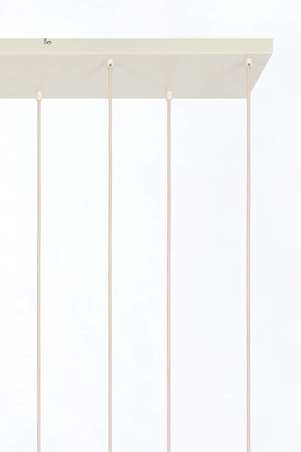 10-flammige Pendelleuchte Bisho cremefarbenes Design 120cm Light & Living 8717807743338