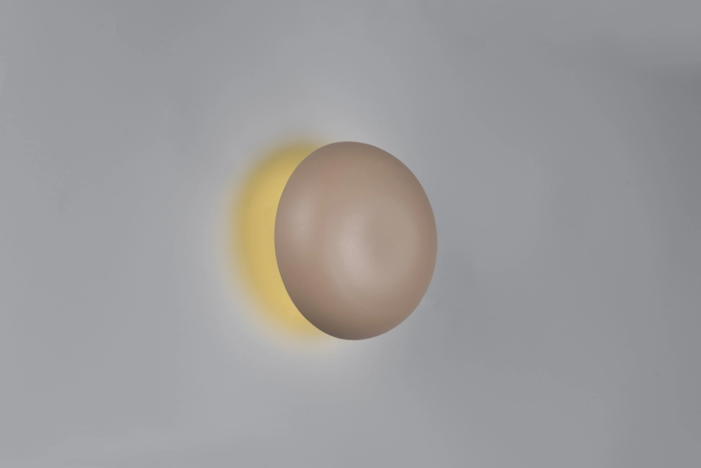 Cremefarbene Wandleuchte Davey Ø 15cm